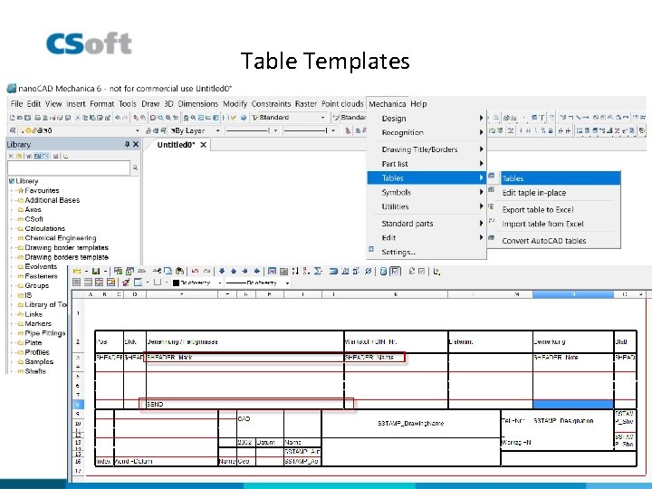 Table Templates 