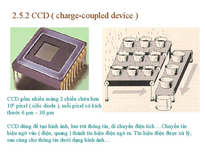 2. 5. 2 CCD ( charge-coupled device ) CCD gồm nhiều mảng 2 chiều