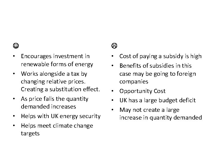  • Encourages investment in renewable forms of energy • Works alongside a tax