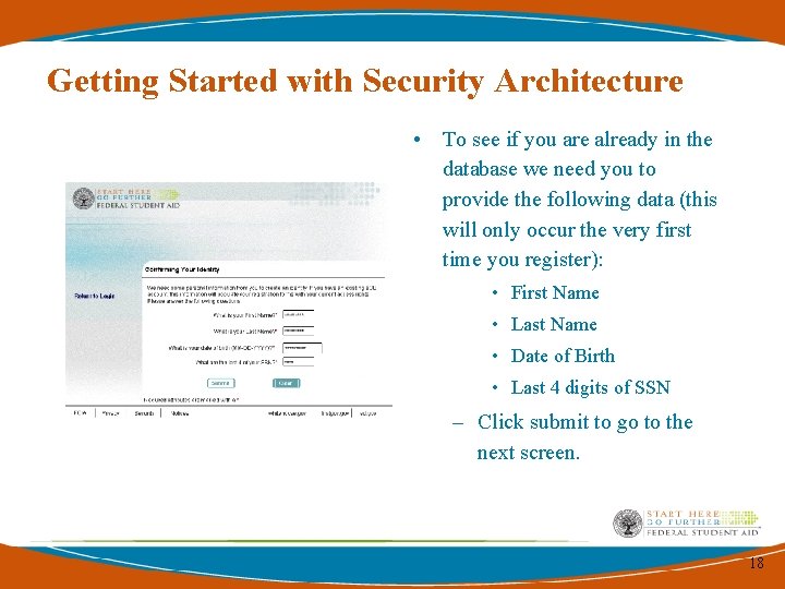 Getting Started with Security Architecture • To see if you are already in the Getting Started with Security Architecture • To see if you are already in the