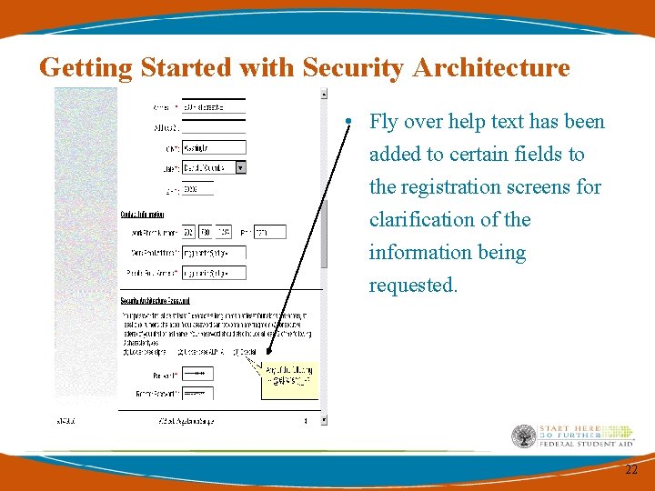 Getting Started with Security Architecture • Fly over help text has been added to Getting Started with Security Architecture • Fly over help text has been added to