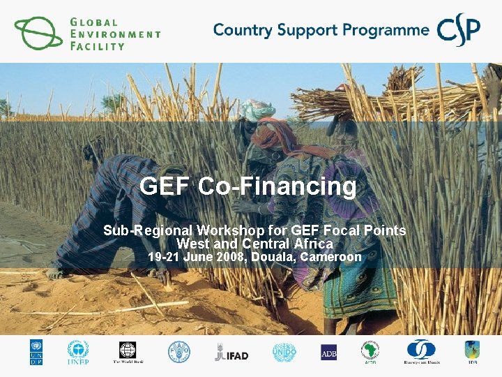 GEF Co-Financing Sub-Regional Workshop for GEF Focal Points West and Central Africa 19 -21