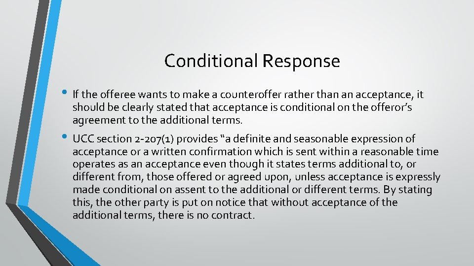 Conditional Response Example Sales ECommerce and Consumer Privacy Class 5 GR