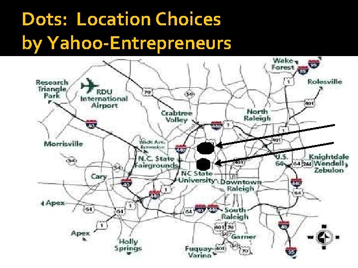 Dots: Location Choices by Yahoo-Entrepreneurs 