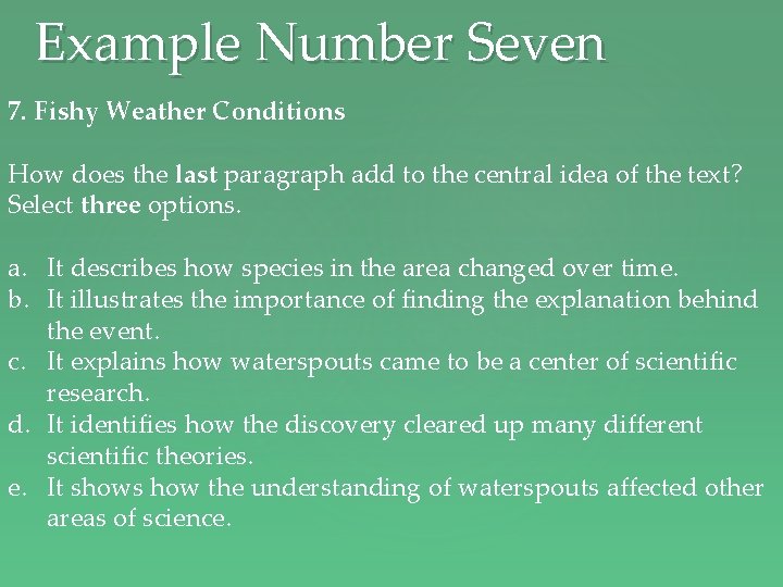 Grade 6 ELA Smarter Balanced Assessment Example Number