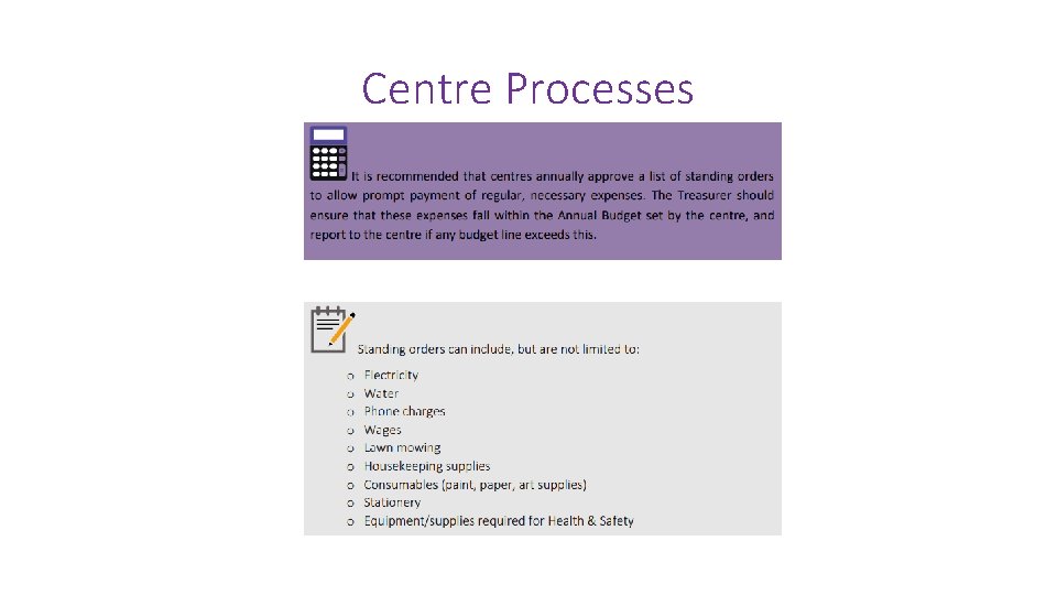 Centre Processes 