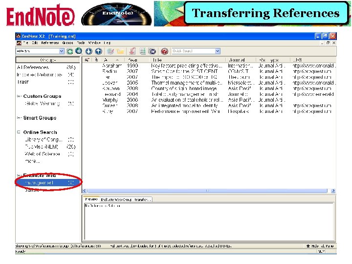 Transferring References 