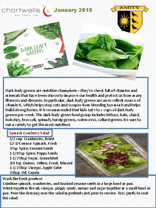 January 2018 Dark leafy greens are nutrition championstheyre