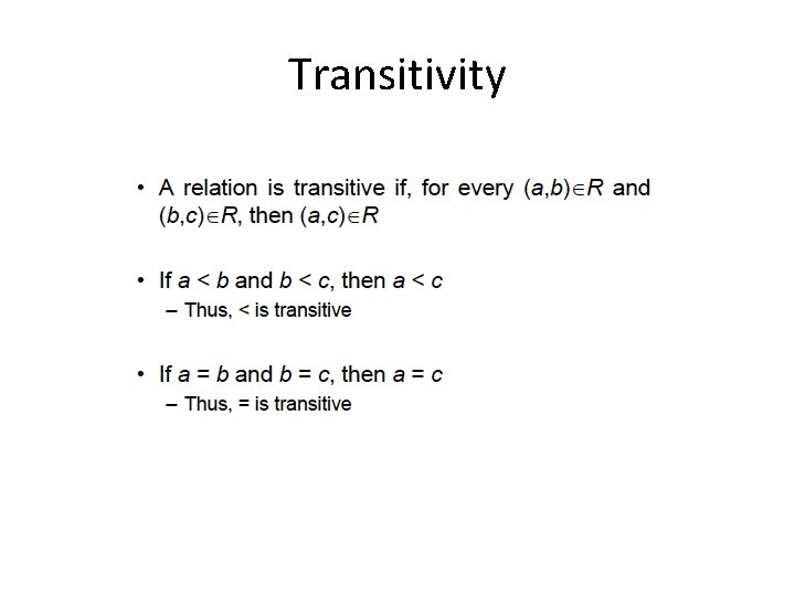 Transitivity 