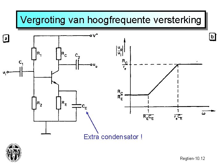 Vergroting van hoogfrequente versterking Extra condensator ! Regtien-10. 12 