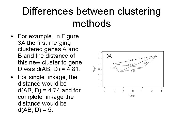 Differences between clustering methods • For example, in Figure 3 A the first merging Differences between clustering methods • For example, in Figure 3 A the first merging
