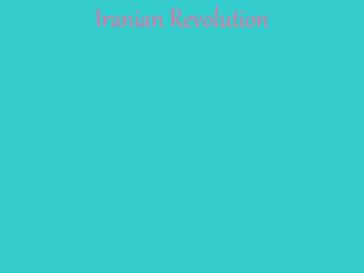 Iranian Revolution 