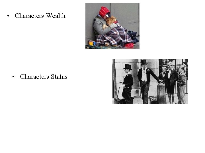 • Characters Wealth • Characters Status 