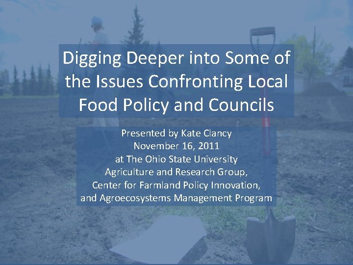 Digging Deeper into Some of the Issues Confronting