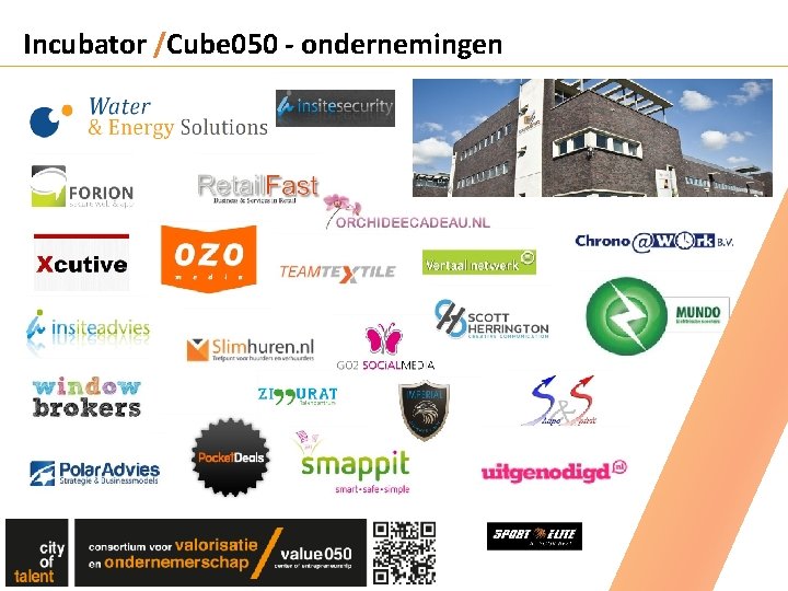 Incubator /Cube 050 - ondernemingen 