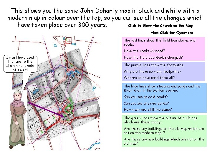 This shows you the same John Doharty map in black and white with a
