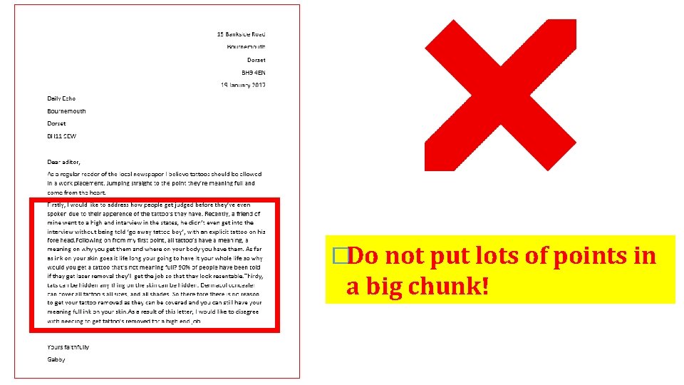 �Do not put lots of points in a big chunk! 