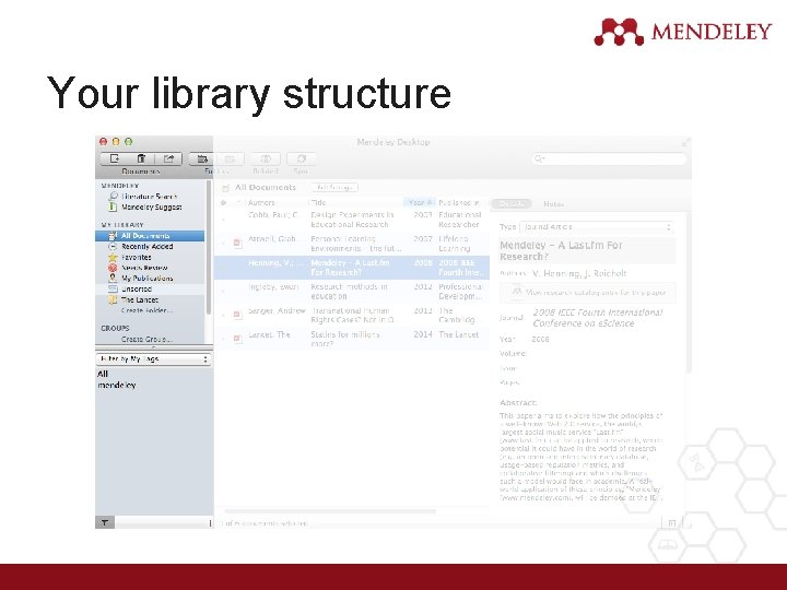 Your library structure 