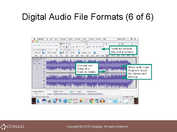 Digital Audio File Formats (6 of 6) Copyright © 2019 Cengage. All rights reserved.