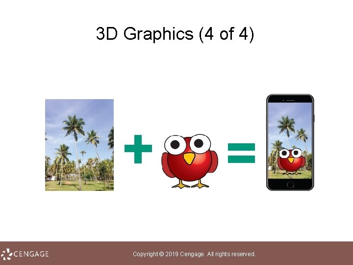 3 D Graphics (4 of 4) Copyright © 2019 Cengage. All rights reserved. 