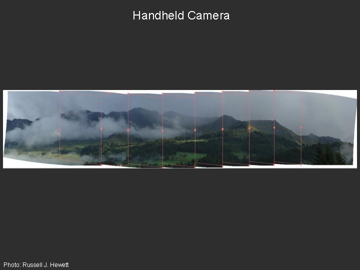 Handheld Camera Photo: Russell J. Hewett 