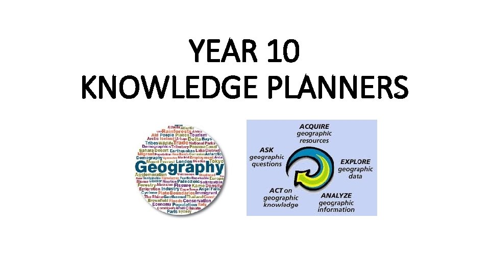 YEAR 10 KNOWLEDGE PLANNERS 