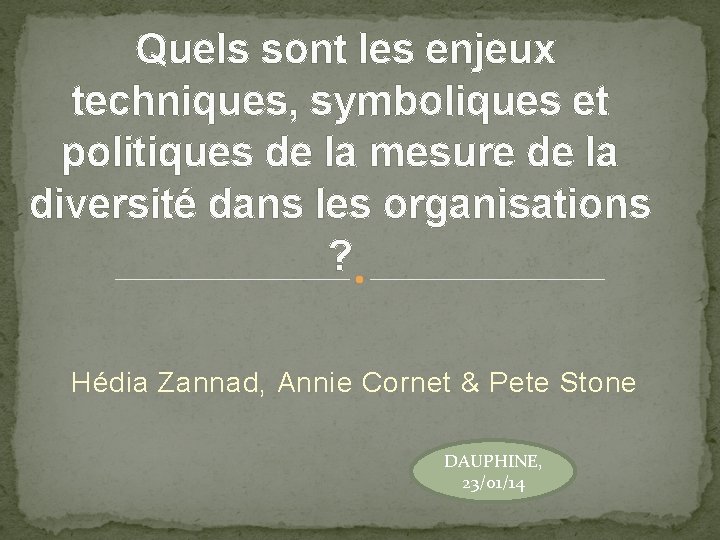 Quels sont les enjeux techniques, symboliques et politiques de la mesure de la diversité