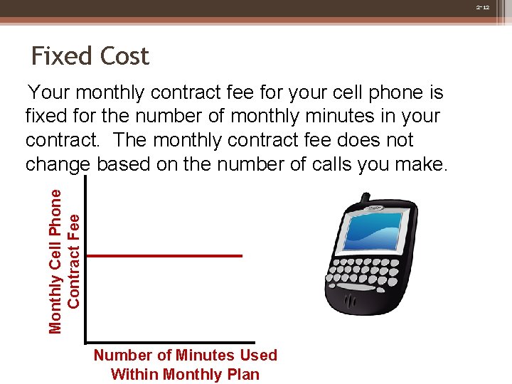 2 -12 Fixed Cost Monthly Cell Phone Contract Fee Your monthly contract fee for