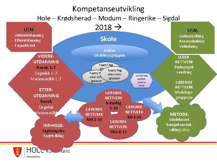 Kompetanseutvikling Hole – Krødsherad – Modum – Ringerike – Sigdal 2018 USN: - Videreutdanning