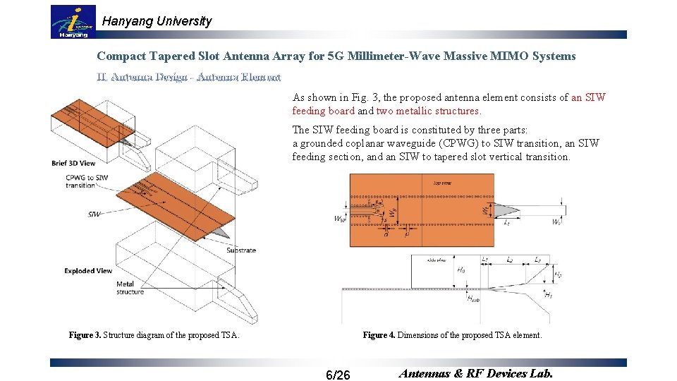 Hanyang University Compact Tapered Slot Antenna Array for 5 G Millimeter-Wave Massive MIMO Systems
