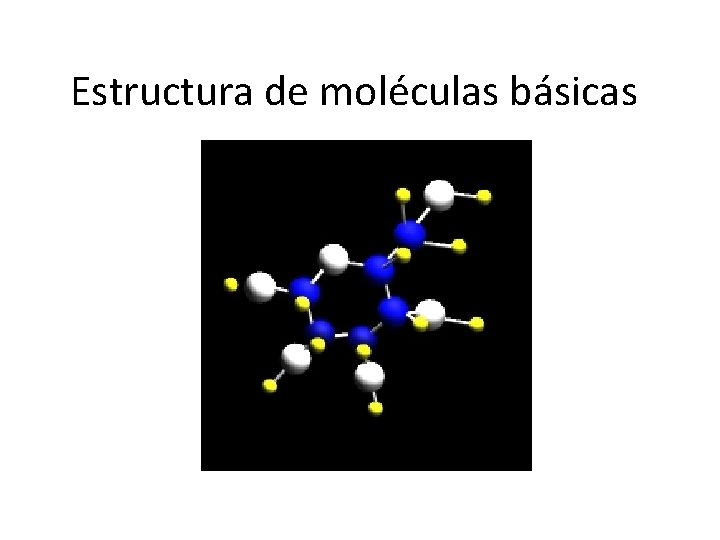 Estructura de moléculas básicas 