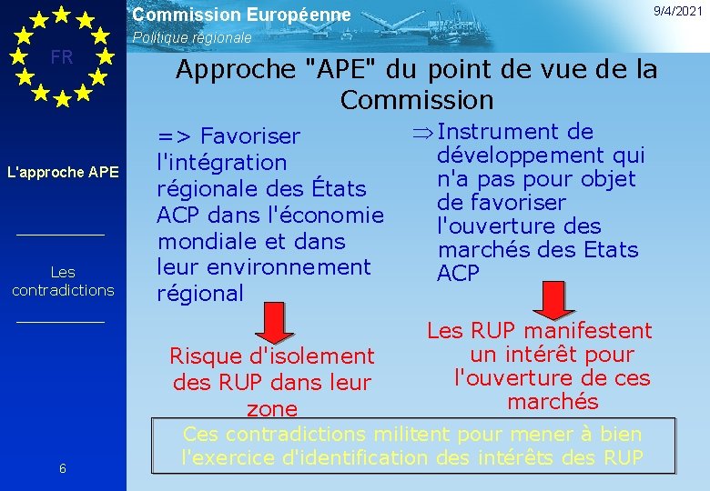 9/4/2021 Commission Européenne Politique régionale FR L'approche APE Les contradictions Approche "APE" du point