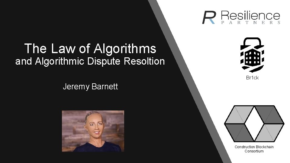 The Law of Algorithms and Algorithmic Dispute Resoltion