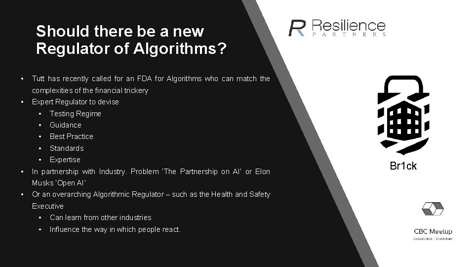 Should there be a new Regulator of Algorithms? • Tutt has recently called for