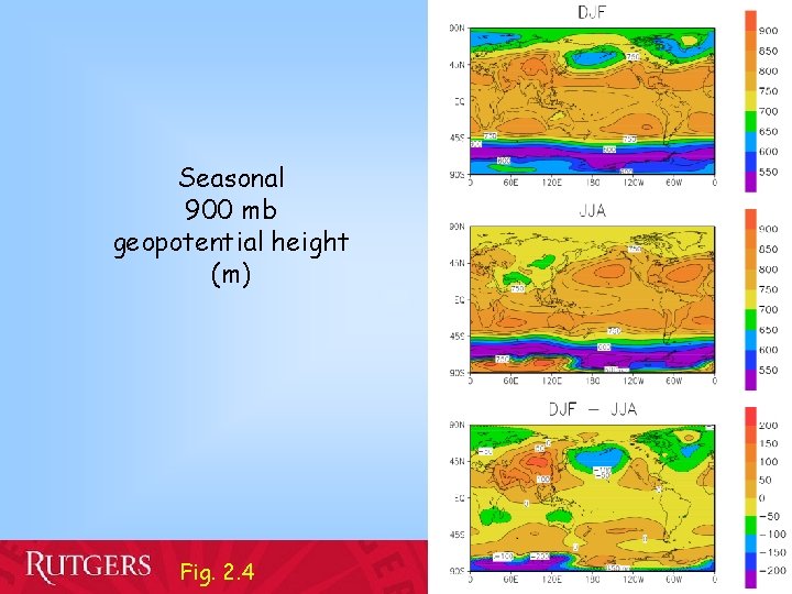 Seasonal 900 mb geopotential height (m) Fig. 2. 4 Alan Robock Department of Environmental