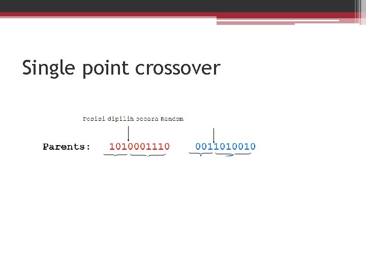 Single point crossover 