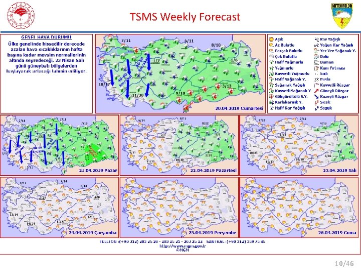 TSMS Weekly Forecast Our 1 st week forecast shows that air temperature will be