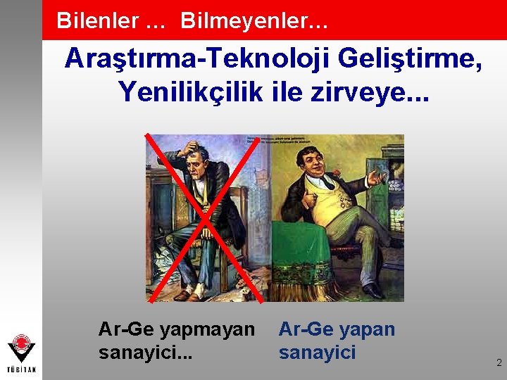 Bilenler … Bilmeyenler… Araştırma-Teknoloji Geliştirme, Yenilikçilik ile zirveye. . . Ar-Ge yapmayan sanayici. .