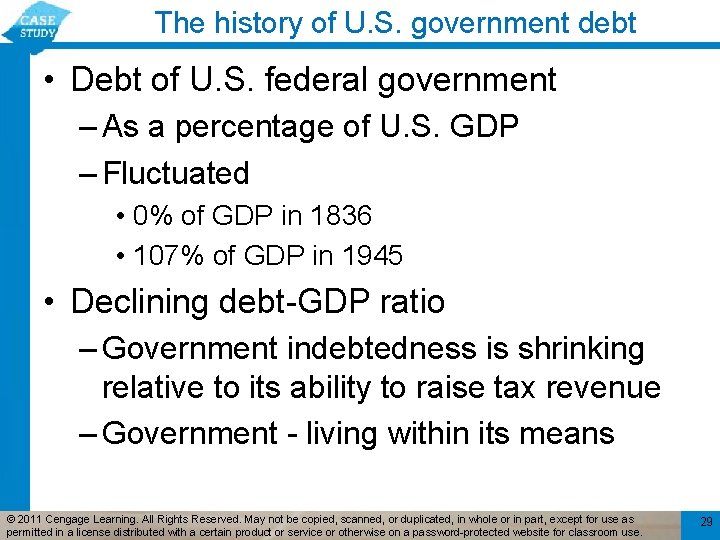 The history of U. S. government debt • Debt of U. S. federal government
