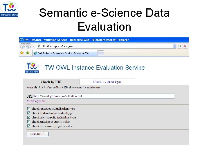 Semantic e-Science Data Evaluation 