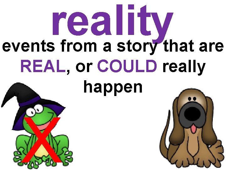 reality events from a story that are REAL, or COULD really happen X reality events from a story that are REAL, or COULD really happen X