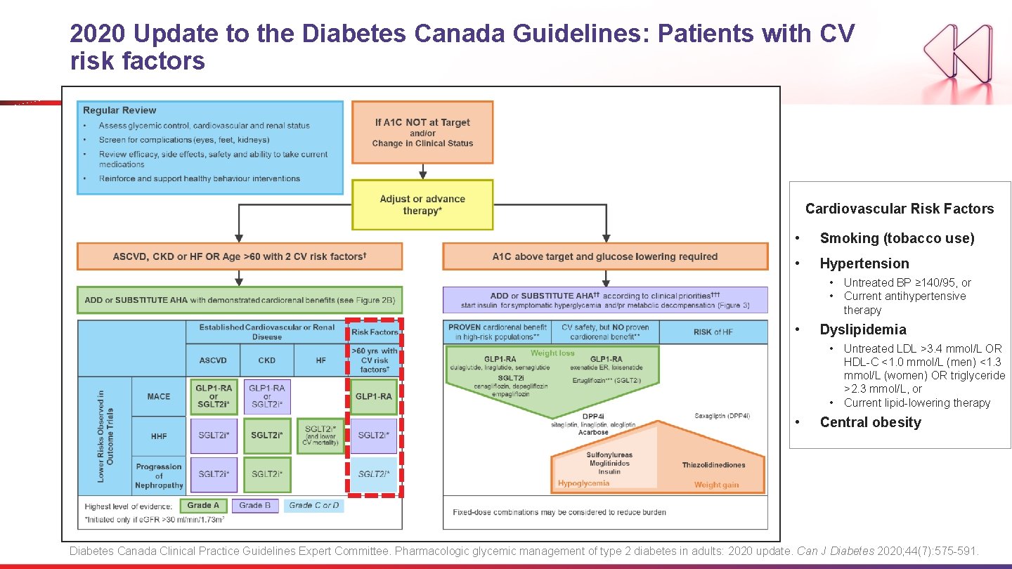 2020 Update to the Diabetes Canada Guidelines: Patients with CV risk factors Cardiovascular Risk