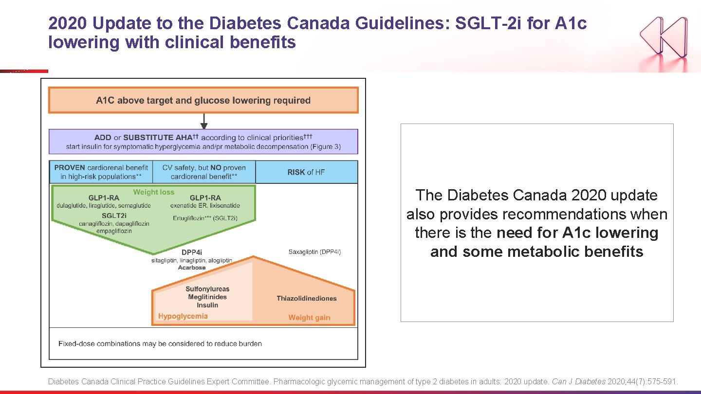 2020 Update to the Diabetes Canada Guidelines: SGLT-2 i for A 1 c lowering