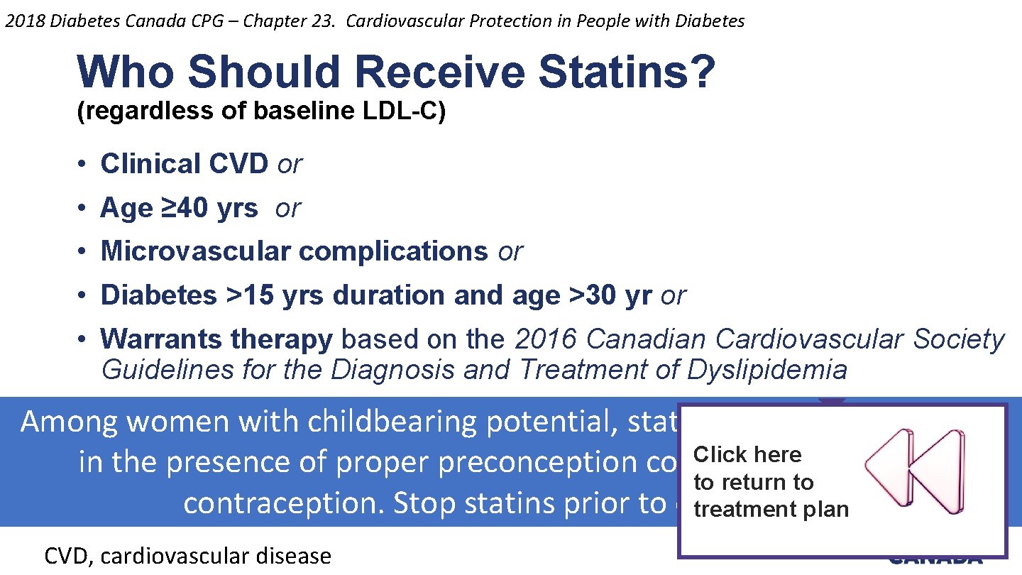 2018 Diabetes Canada CPG – Chapter 23. Cardiovascular Protection in People with Diabetes Who