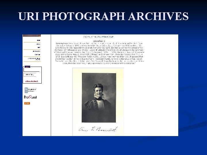 URI PHOTOGRAPH ARCHIVES 