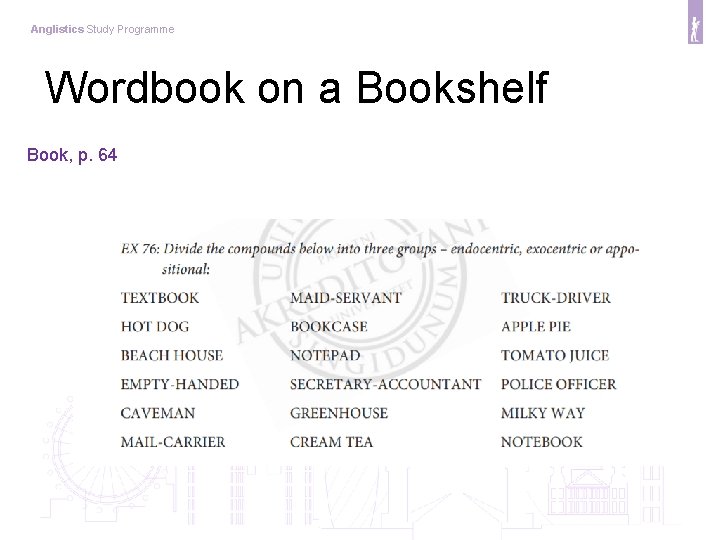 Anglistics Study Programme Wordbook on a Bookshelf Book, p. 64 