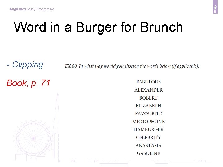 Anglistics Study Programme Word in a Burger for Brunch - Clipping Book, p. 71