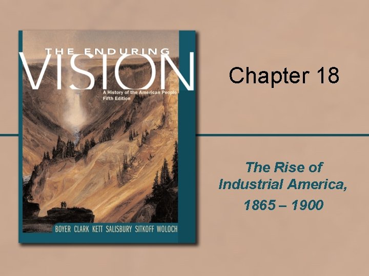 Chapter 18 The Rise of Industrial America, 1865 – 1900 