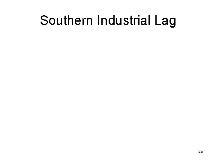 Southern Industrial Lag 26 