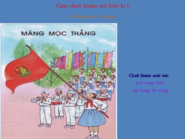 Caùc chuû ñieåm seõ hoïc kì I 2. Maêng moïc thaúng Chuû ñieåm noùi